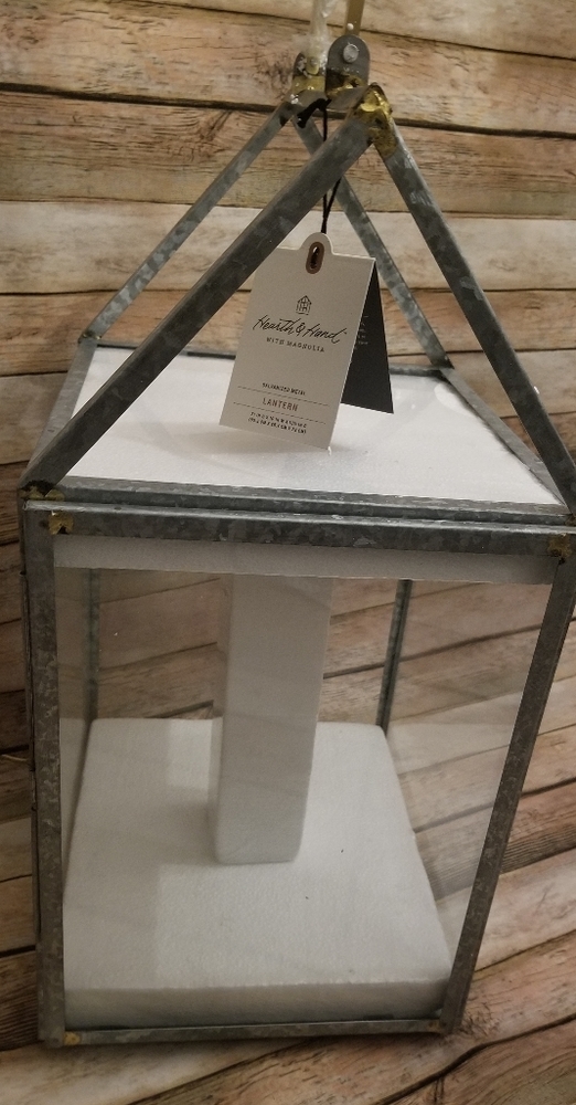 Hearth & Hand Galvanized Metal Latern Large